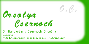 orsolya csernoch business card